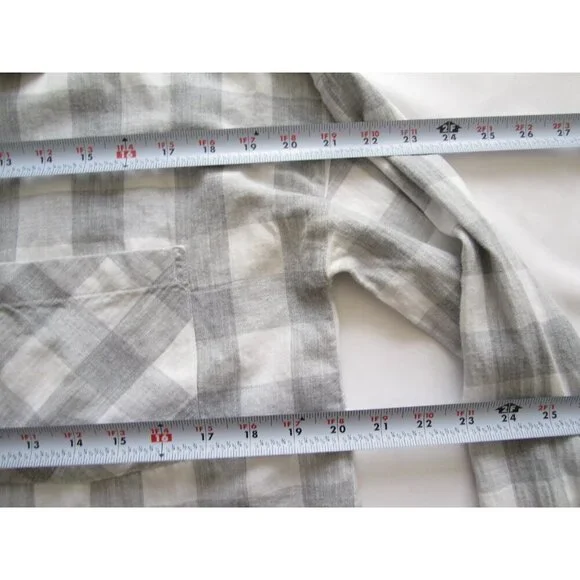 Women Old Navy Boyfriend Button Plaid 100% Cotton Long Sleeve Shirt Sz M (WB386) - Picture 6 of 10